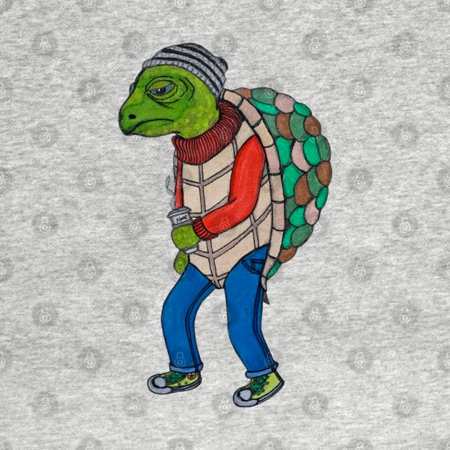 Hipster Turtle by LuvbuzzArt